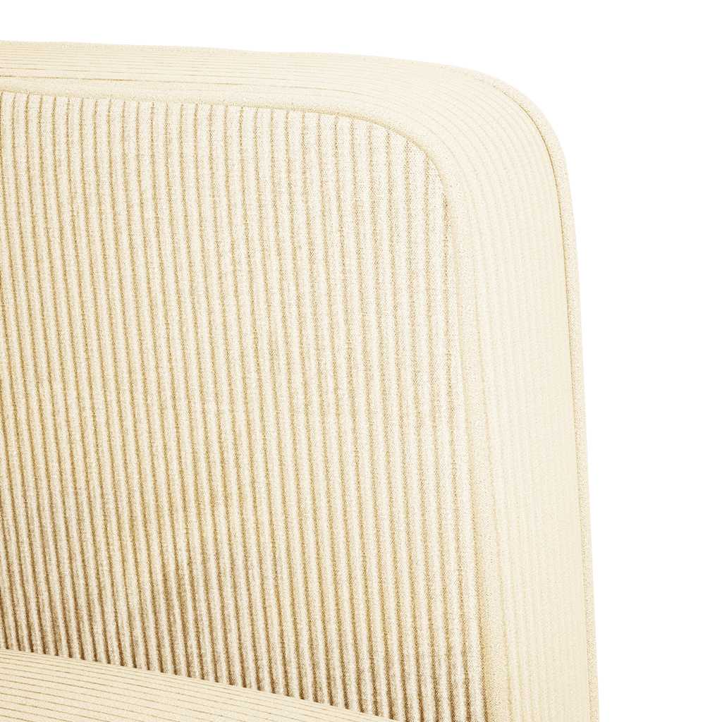 vidaXL Divano Divanetto Crema 109 cm Tessuto di Velluto a Coste