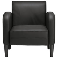 Divano Sedia con Braccioli Nero 54 cm in Similpelle