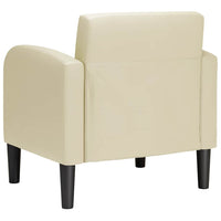 vidaXL Divano Sedia con Braccioli Crema 54 cm in Similpelle