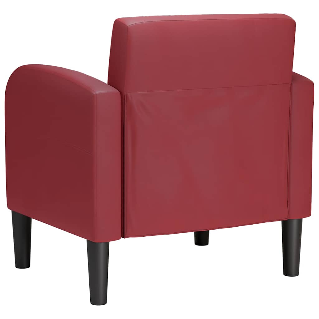 vidaXL Divano Sedia con Braccioli Rosso Vino 54 cm in Similpelle