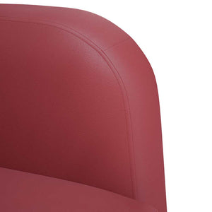 vidaXL Divano Sedia con Braccioli Rosso Vino 54 cm in Similpelle