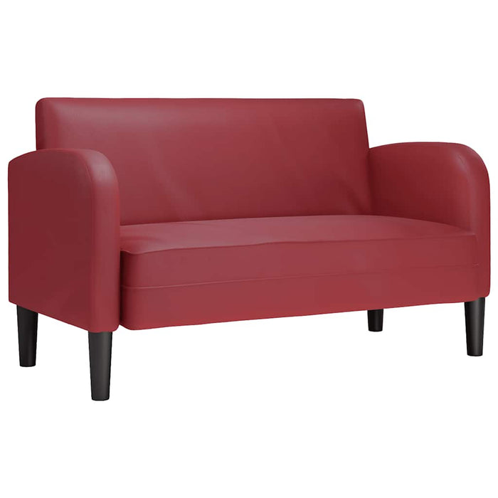 vidaXL Divano Divanetto Rosso Vino 110 cm in Similpelle