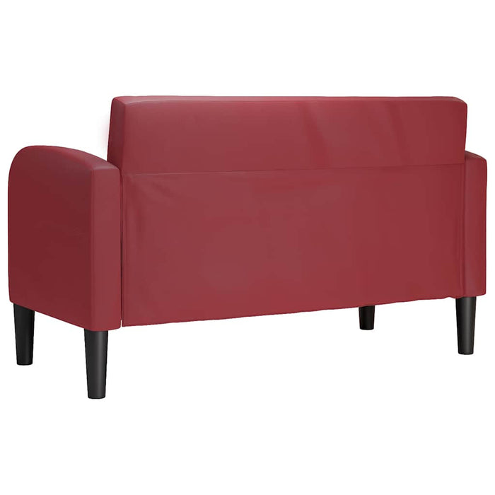 vidaXL Divano Divanetto Rosso Vino 110 cm in Similpelle