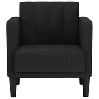 vidaXL Divano Sedia con Braccioli Nero 53 cm in Tessuto