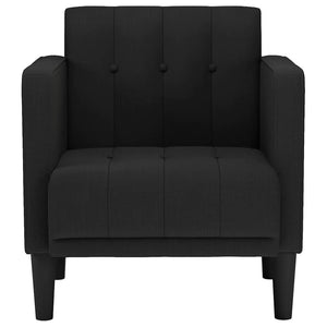 vidaXL Divano Sedia con Braccioli Nero 53 cm in Tessuto