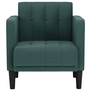 Divano Sedia con Braccioli Verde Scuro 53 cm in Tessuto 4100546