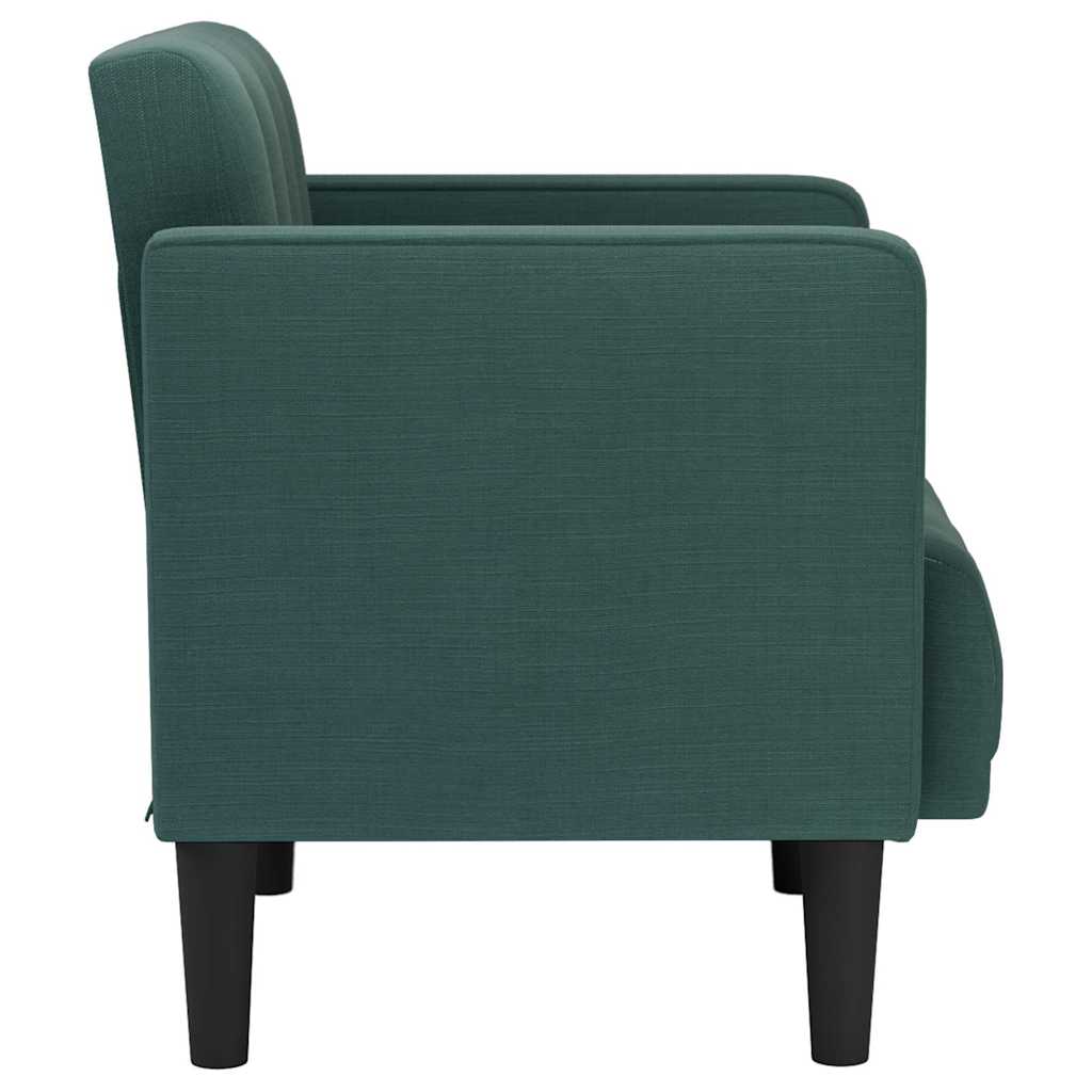 Divano Sedia con Braccioli Verde Scuro 53 cm in Tessuto 4100546