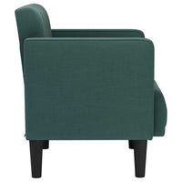 Divano Sedia con Braccioli Verde Scuro 53 cm in Tessuto 4100546