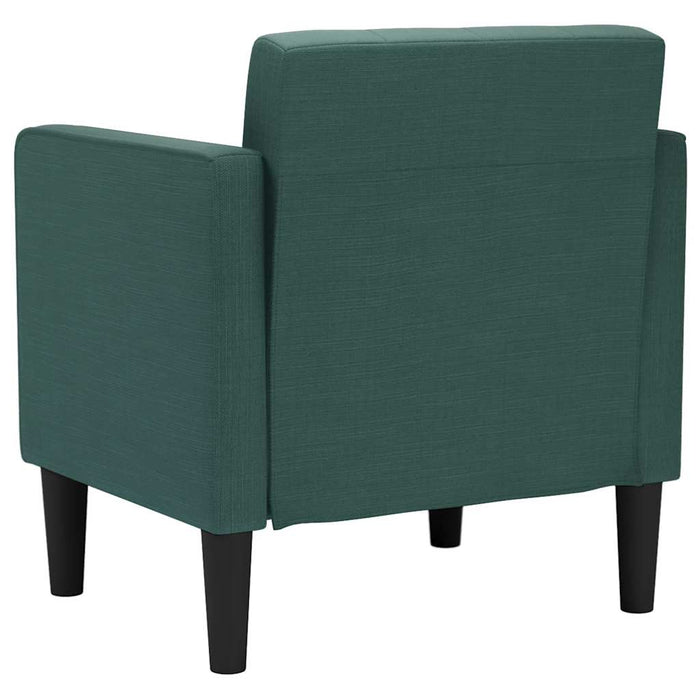 vidaXL Divano Sedia con Braccioli Verde Scuro 53 cm in Tessuto