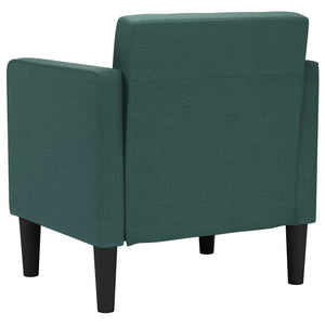 Divano Sedia con Braccioli Verde Scuro 53 cm in Tessuto 4100546