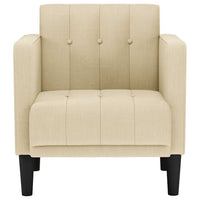 Divano Sedia con Braccioli Crema 53 cm in Tessuto 4100548