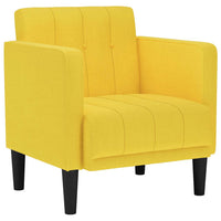 Divano Sedia con Braccioli Giallo Chiaro 53 cm in Tessuto 4100550