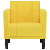 vidaXL Divano Sedia con Braccioli Giallo Chiaro 53 cm in Tessuto