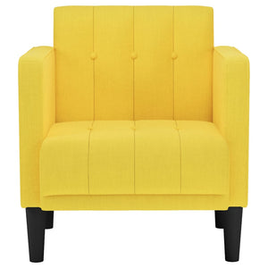Divano Sedia con Braccioli Giallo Chiaro 53 cm in Tessuto 4100550