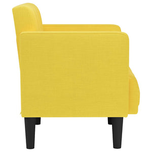 Divano Sedia con Braccioli Giallo Chiaro 53 cm in Tessuto 4100550