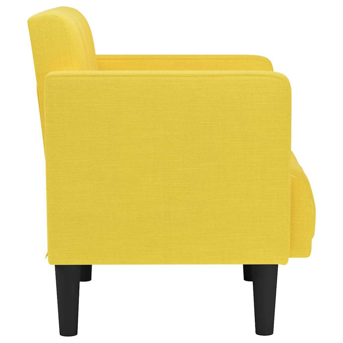 Divano Sedia con Braccioli Giallo Chiaro 53 cm in Tessuto 4100550
