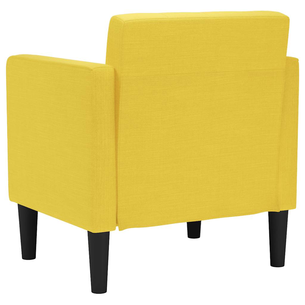 vidaXL Divano Sedia con Braccioli Giallo Chiaro 53 cm in Tessuto