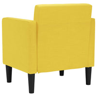 vidaXL Divano Sedia con Braccioli Giallo Chiaro 53 cm in Tessuto
