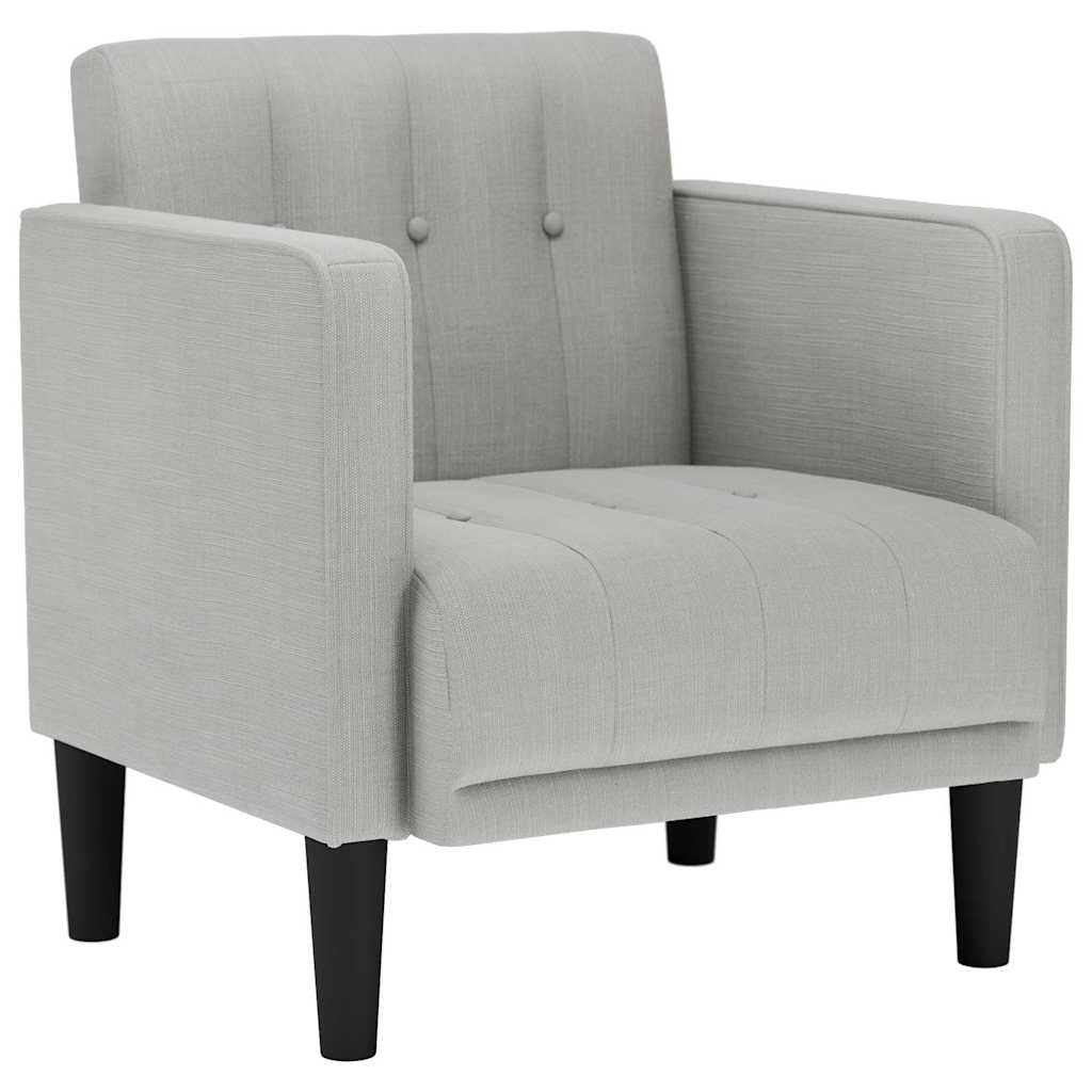 vidaXL Divano Sedia con Braccioli Grigio Nuvola 53 cm in Tessuto