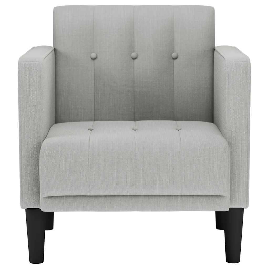 vidaXL Divano Sedia con Braccioli Grigio Nuvola 53 cm in Tessuto