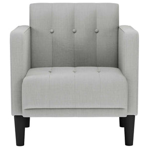 vidaXL Divano Sedia con Braccioli Grigio Nuvola 53 cm in Tessuto