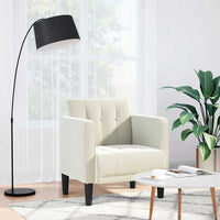 vidaXL Divano Sedia con Braccioli Crema 53 cm in Velluto