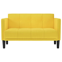 vidaXL Divano Divanetto Giallo 111 cm in Tessuto
