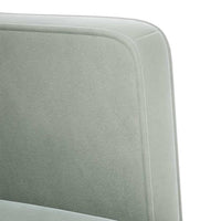 Divano Divanetto Grigio Chiaro 111 cm in Velluto 4100570