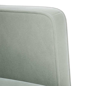 Divano Divanetto Grigio Chiaro 111 cm in Velluto 4100570