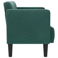 Divano Divanetto Verde Scuro 111 cm in Velluto 4100572