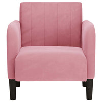 Divano Sedia con Braccioli Rosa 54 cm in Velluto 4100581