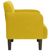 Divano Sedia con Braccioli Giallo 54 cm in Velluto 4100584