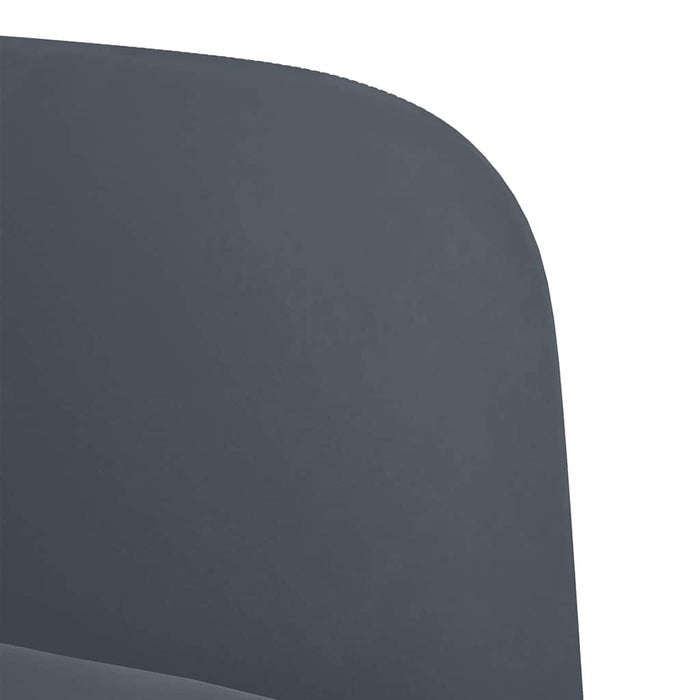 Divano Divanetto-Sofa Grigio Scuro 109 cm in Velluto