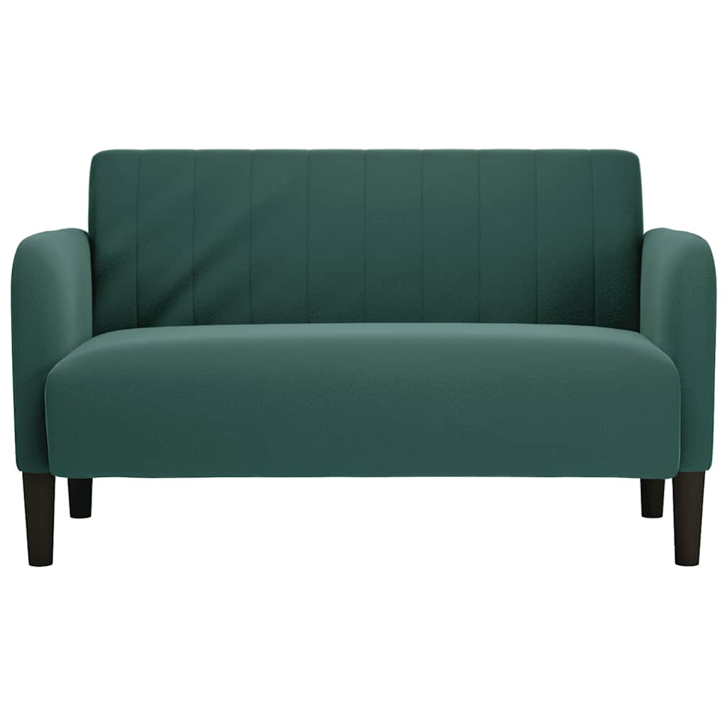 Divano Divanetto Verde Scuro 109 cm Velluto 4100589