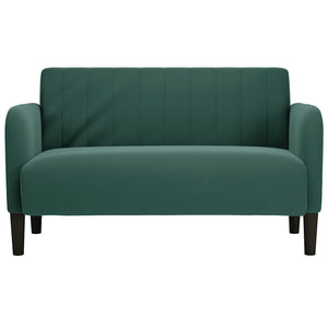 Divano Divanetto Verde Scuro 109 cm Velluto 4100589