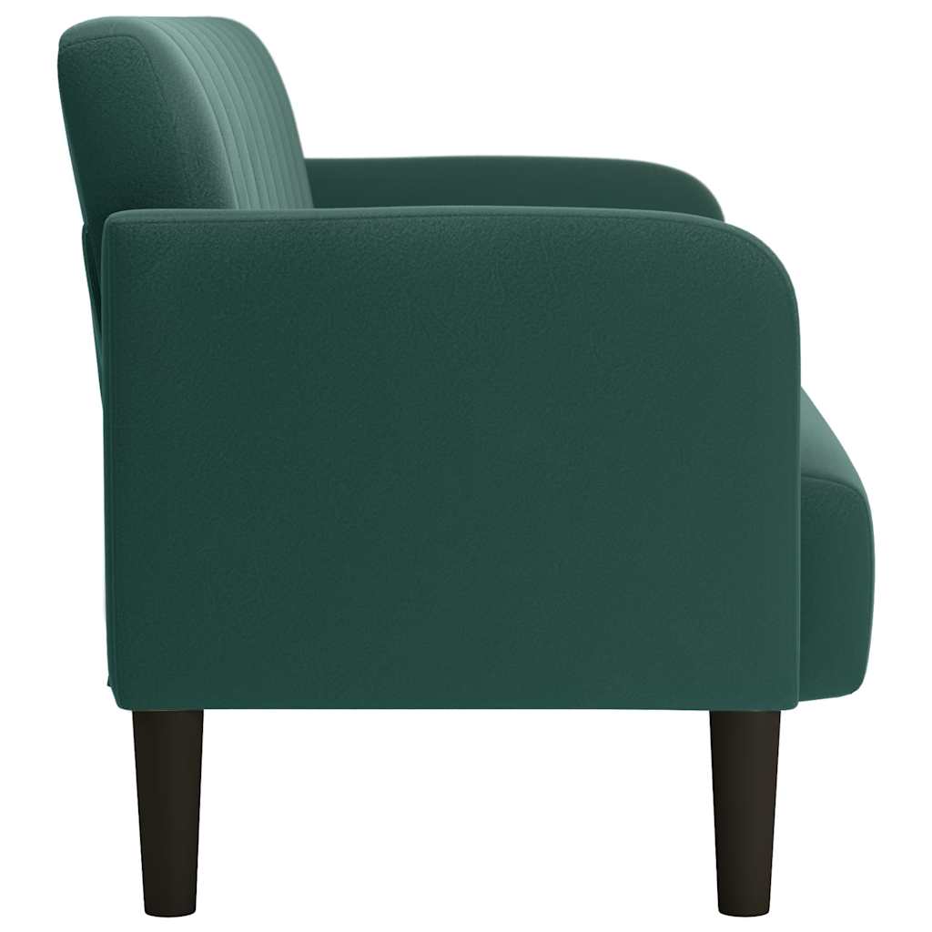 Divano Divanetto Verde Scuro 109 cm Velluto 4100589