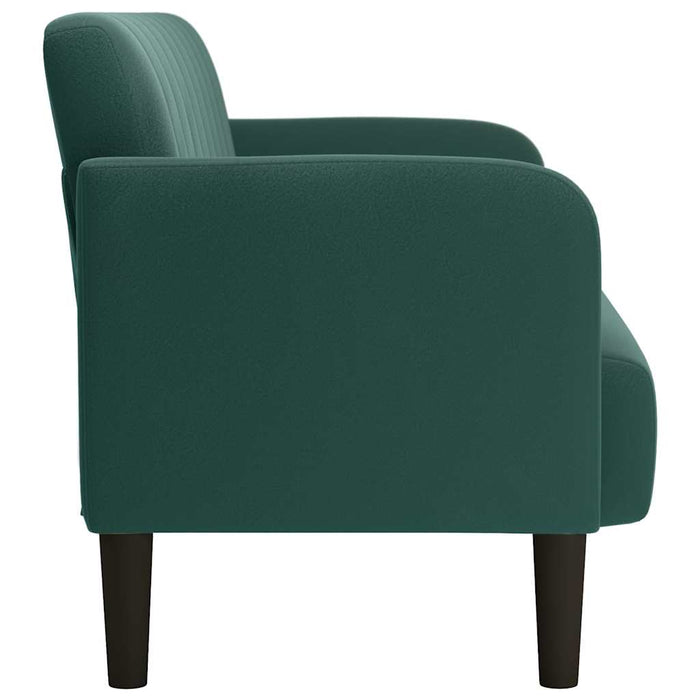 Divano Divanetto Verde Scuro 109 cm Velluto 4100589