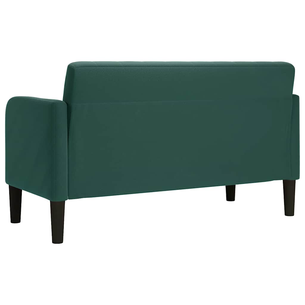 vidaXL Divano Divanetto Verde Scuro 109 cm Velluto