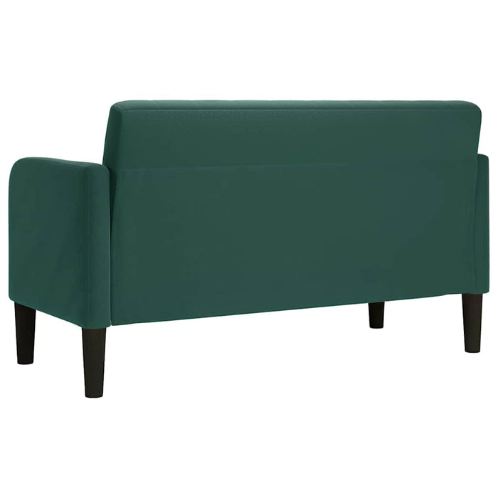 vidaXL Divano Divanetto Verde Scuro 109 cm Velluto