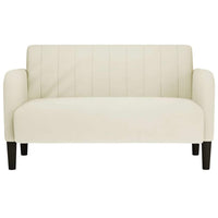 vidaXL Divano Divanetto Crema 109 cm in Velluto