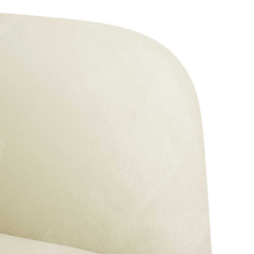 vidaXL Divano Divanetto Crema 109 cm in Velluto