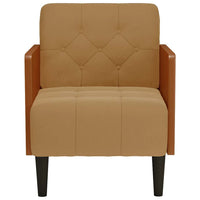 vidaXL Divano Sedia con Braccioli Marrone 55 cm in Velluto