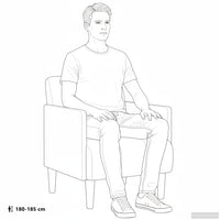 Divano Sedia con Braccioli Marrone 55 cm in Velluto 4100598