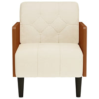 vidaXL Divano Sedia con Braccioli 55 cm Lino