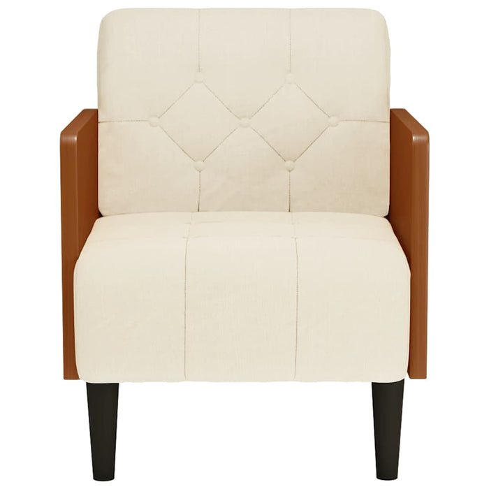 vidaXL Divano Sedia con Braccioli 55 cm Lino