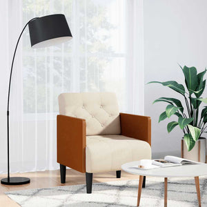 vidaXL Divano Sedia con Braccioli 55 cm Lino