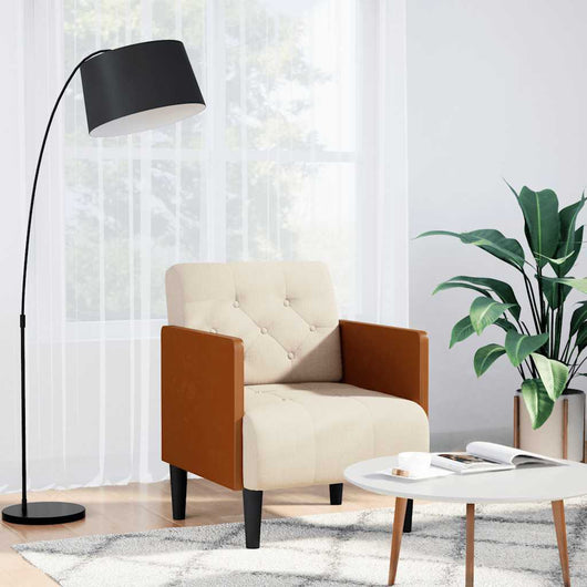 vidaXL Divano Sedia con Braccioli 55 cm Lino