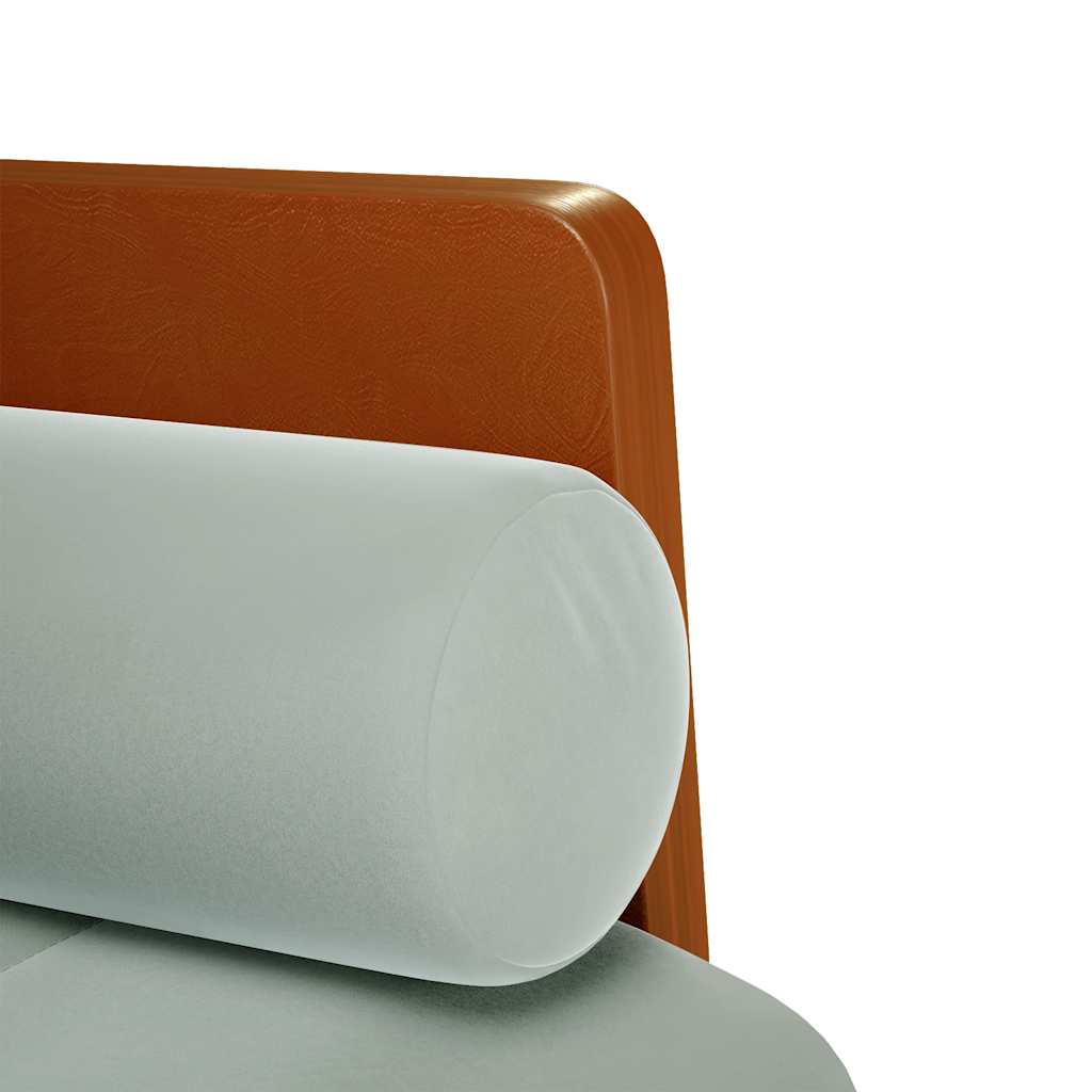 vidaXL Divano Divanetto con Cuscini Bolster Grigio Chiaro 110 cm