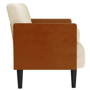 Divano Divanetto con Cuscini Bolster 110 cm Lino 4100606