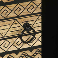 vidaXL Tavolino Salotto Nero 100x54x40 cm Legno Massello Mango Grezzo